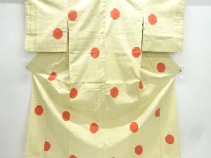 アンティーク　亀甲模様織出し本真綿結城紬80亀甲着物